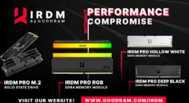 Baner IRDM Performance without compromise z dyskiem M.2 i modułami pamięci